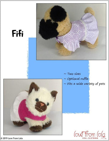 Love From Lola 18 Inch Modern Fifi and Fido 18" Doll Pet Pattern larougetdelisle
