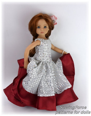 Sewing Force Little Darling Castilian Flamenco Dress Pattern for Little Darling Dolls larougetdelisle
