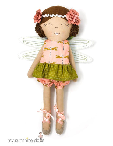 My Sunshine Dolls Cloth doll Flutterby Friends Doll 23" Cloth Doll Pattern larougetdelisle
