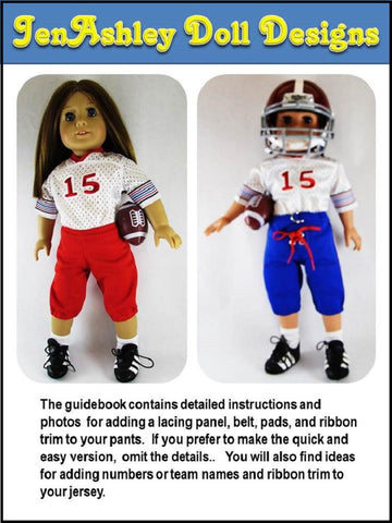 Jen Ashley Doll Designs 18 Inch Modern Touchdown Football Uniform 18" Doll Clothes larougetdelisle