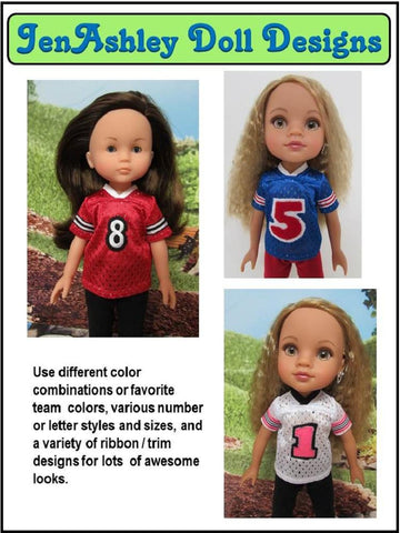 Jen Ashley Doll Designs H4H/Les Cheries Football Jersey for Les Cheries and Hearts for Hearts Dolls larougetdelisle
