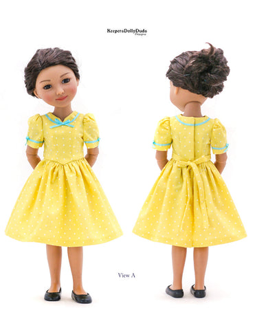 Keepers Dolly Duds Designs 18 Inch Historical Forties Fashion Dress 14.5-15" Doll Clothes Pattern larougetdelisle