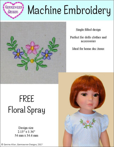 Genniewren Machine Embroidery Design Free Floral Spray Machine Embroidery Design larougetdelisle