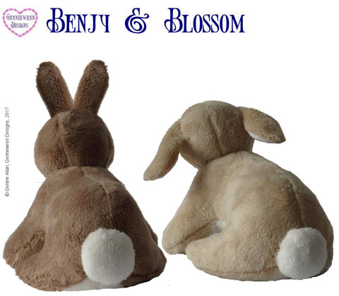 Genniewren 18 Inch Modern Benjy & Blossom Bunny Pets 18" Doll Pet Pattern larougetdelisle