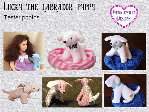 Genniewren 18 Inch Modern Lucky Labrador Puppy 18" Doll Pet Pattern larougetdelisle