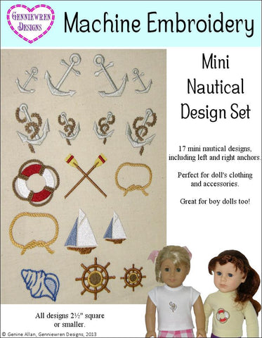 Genniewren Machine Embroidery Design Mini Nautical Design Set Machine Embroidery Designs larougetdelisle