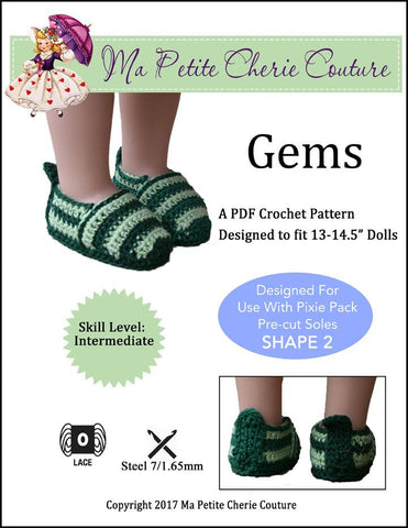 Mon Petite Cherie Couture WellieWishers Gems 13-14.5" Doll Crochet Pattern larougetdelisle
