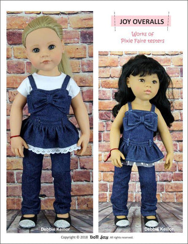 Doll Joy Gotz 19 Inch Joy Overalls Pattern for 19" Gotz Dolls larougetdelisle