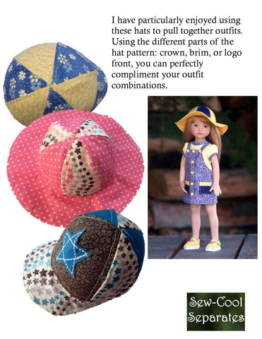 Sew Cool Separates Little Darling Happy Hats Pattern for Little Darling Dolls larougetdelisle