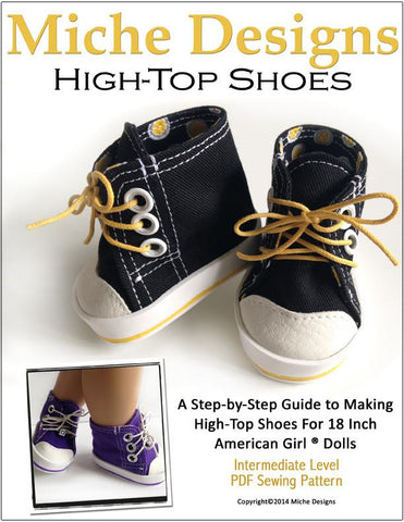 Miche Designs Shoes High Tops 18" Doll Shoes larougetdelisle