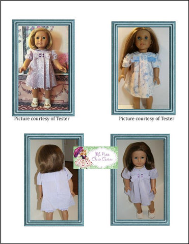 Mon Petite Cherie Couture 18 Inch Modern HIllary Dress 15" and 18" Doll Clothes Pattern larougetdelisle