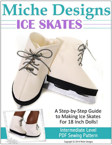 Miche Designs Shoes Ice Skates 18" Doll Shoes larougetdelisle