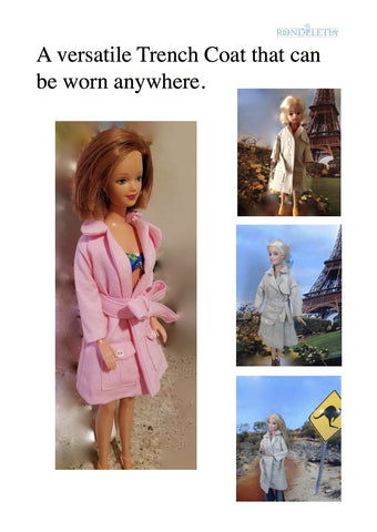 Rondeletia Barbie In True British Style Pattern for 11-1/2" Fashion Dolls larougetdelisle