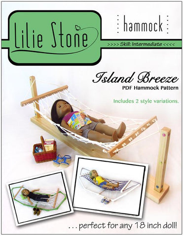Lilie Stone 18 Inch Modern Island Breeze Hammock 18" Doll Furniture larougetdelisle