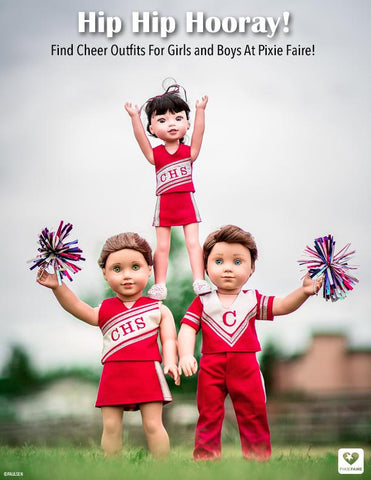 Jelly Bean Soup Designs 18 inch Boy Doll Boy Cheerleader 18" Doll Clothes Pattern larougetdelisle