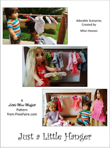 Little Miss Muffett 18 Inch Modern Just a Little Hanger 16" to 18" Doll Accessory Pattern larougetdelisle