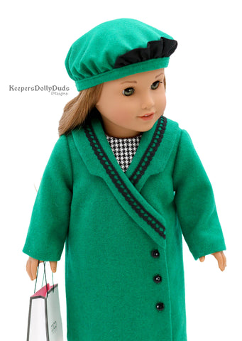 Keepers Dolly Duds Designs 18 Inch Historical 1927 Coat and Tam 18" Doll Clothes Pattern larougetdelisle