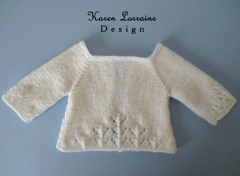 Karen Lorraine Design Knitting Luxe Cardigan Knitting Pattern For 18" Dolls larougetdelisle