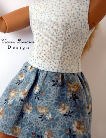 Karen Lorraine Design Kruselings Melrose Dress for 9" Kruselings Dolls larougetdelisle