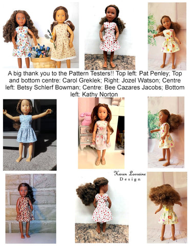 Karen Lorraine Design Kruselings Melrose Dress for 9" Kruselings Dolls larougetdelisle