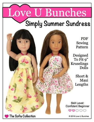 Love U Bunches Kruselings Simply Summer Sundress Pattern for Kruselings Dolls larougetdelisle