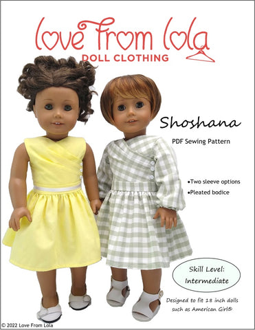 Love From Lola 18 Inch Modern Shoshana 18" Doll Clothes Pattern larougetdelisle