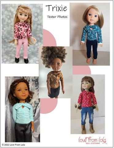 Love From Lola WellieWishers Trixie 14.5-15" Doll Clothes Pattern larougetdelisle