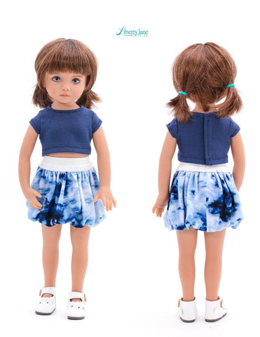 Liberty Jane Little Darling Bubble Skirt Doll Clothes Pattern For Little Darling Dolls larougetdelisle