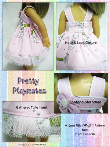Little Miss Muffett 18 Inch Modern Pretty Playmates 14.5" Doll Clothes Pattern larougetdelisle