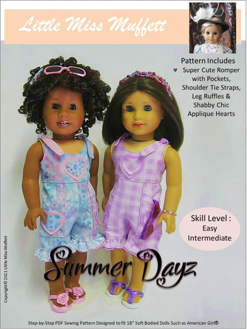 Little Miss Muffett 18 Inch Modern Summer Dayz Pattern For 18 Inch Dolls larougetdelisle