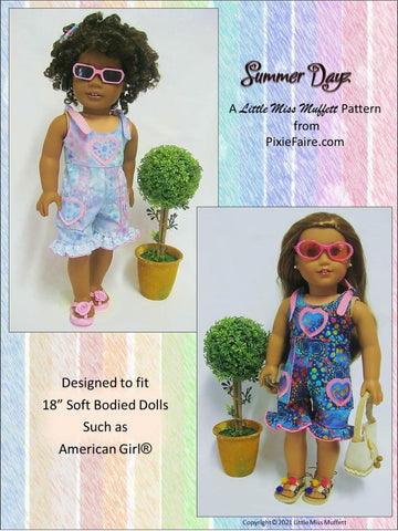 Little Miss Muffett 18 Inch Modern Summer Dayz Pattern For 18 Inch Dolls larougetdelisle