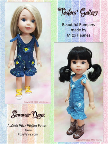 Little Miss Muffett WellieWishers Summer Dayz Pattern For 14.5-15 Inch Dolls larougetdelisle