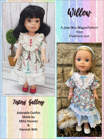 Little Miss Muffett WellieWishers Willow 14.5" Doll Clothes Pattern larougetdelisle