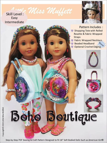 Little Miss Muffett 18 Inch Modern Boho Boutique 18 inch Doll Accessory Pattern larougetdelisle