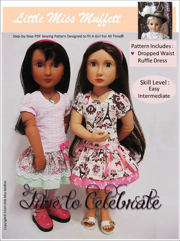 Little Miss Muffett A Girl For All Time Time To Celebrate Pattern for AGAT Dolls larougetdelisle