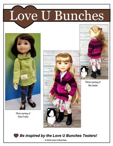 Love U Bunches Knitting Library Sweater Doll Clothes Knitting Pattern For Ruby Red Fashion Friends Dolls larougetdelisle