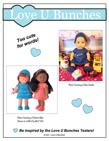 Love U Bunches 8" Baby Dolls Victoria Goes to Grandma's House Knitting Pattern for 8 inch Baby Dolls larougetdelisle
