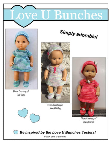 Love U Bunches 8" Baby Dolls Victoria Goes to Grandma's House Knitting Pattern for 8 inch Baby Dolls larougetdelisle
