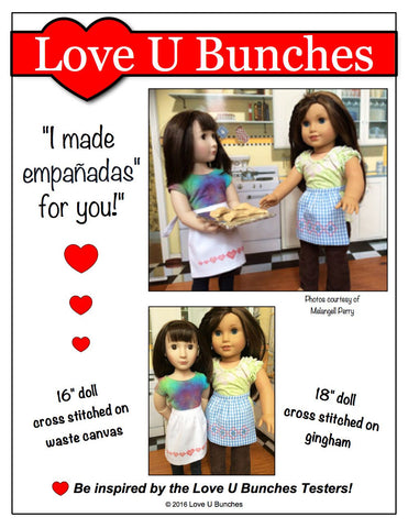 Love U Bunches 18 Inch Historical Retro Apron for Girls and Dolls larougetdelisle