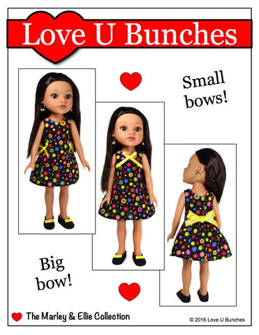 Love U Bunches H4H/Les Cheries Polka Dot Party Dress for Les Cheries and Hearts For Hearts Girls Dolls larougetdelisle