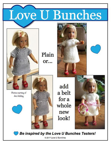 Love U Bunches Mini Mini Dresses Knitting Pattern for Mini Dolls larougetdelisle