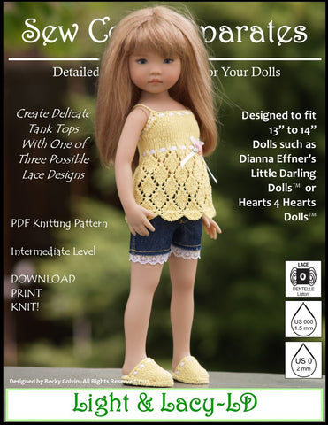 Sew Cool Separates Little Darling Light & Lacy Knitting Pattern for Little Darling Dolls larougetdelisle