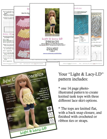 Sew Cool Separates Little Darling Light & Lacy Knitting Pattern for Little Darling Dolls larougetdelisle