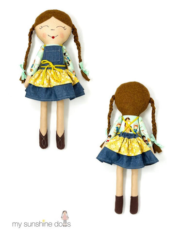 My Sunshine Dolls Cloth doll Little Ranchers 23 inch Cloth Doll Pattern larougetdelisle