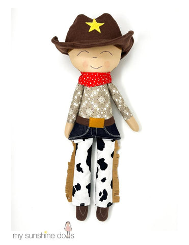 My Sunshine Dolls Cloth doll Little Ranchers 23 inch Cloth Doll Pattern larougetdelisle