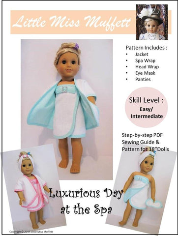 Little Miss Muffett 18 Inch Modern Luxurious Day at the Spa 18" Doll Clothes larougetdelisle