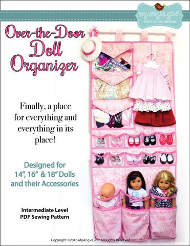 My Angie Girl 18 Inch Modern Over-the-Door Doll Organizer 18" Doll Accessories larougetdelisle