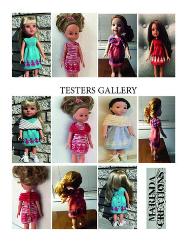 Marinda Creations WellieWishers Dolly Chain 13-14.5" Doll Clothes Knitting Pattern larougetdelisle