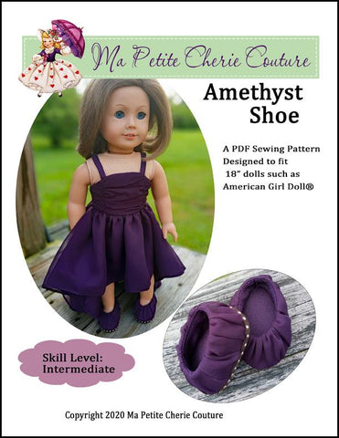 Mon Petite Cherie Couture Shoes Amethyst Shoe 18" Doll Shoes larougetdelisle