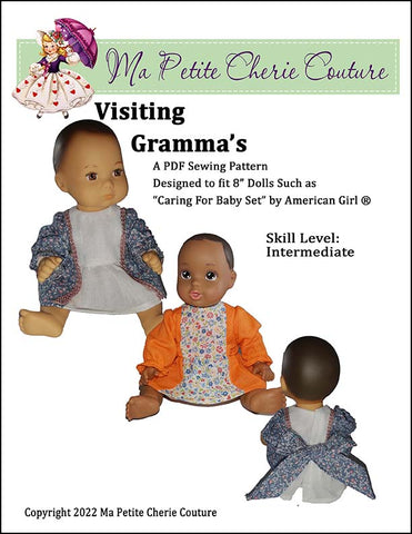 Mon Petite Cherie Couture 8" Baby Dolls Visiting Gramma's 8" Baby Doll Clothes Pattern larougetdelisle